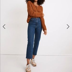 Madewell Perfect Vintage Straight Crop Jean in Edendale Wash